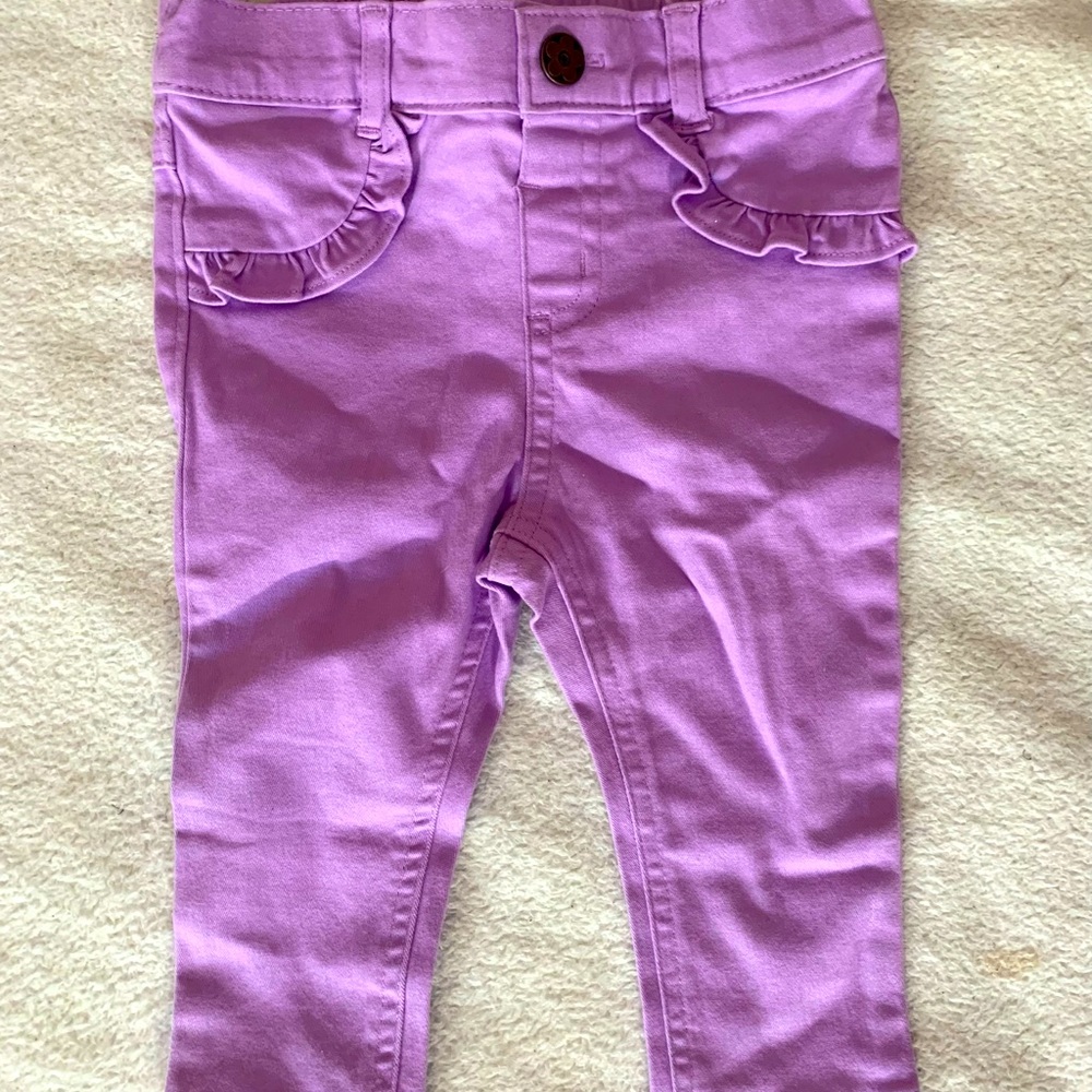purple baby pants